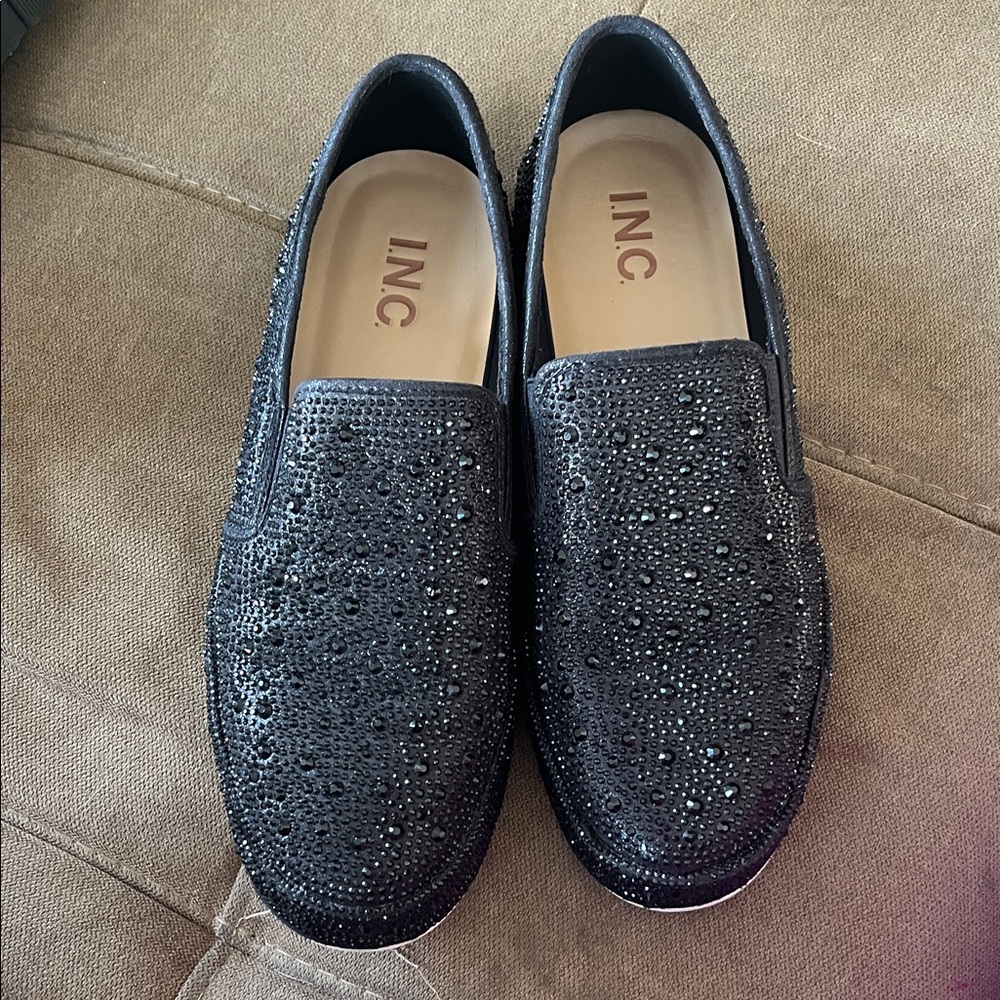 INC International Concepts Women’s Sparkling Black Loafers